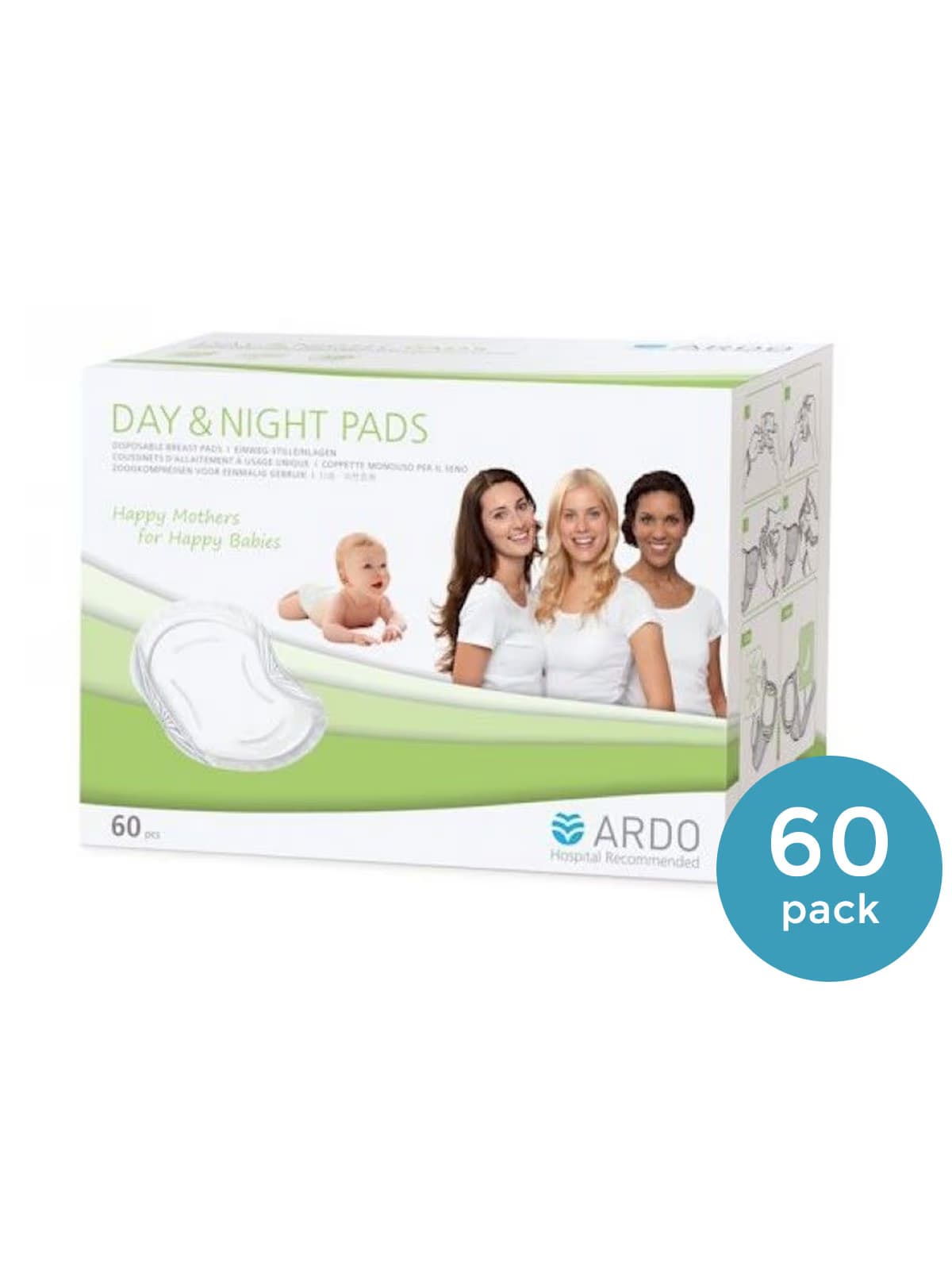 Ardo Day & Night Breast Pads – 60 Pack